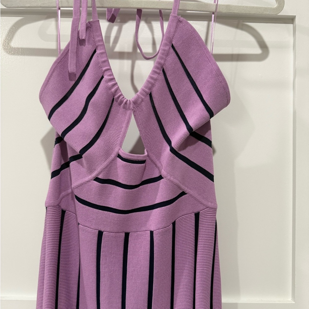 Ramy Brook- FRIDA FRINGE KNIT MIDI DRESS.  Size Medium - Picture 4 of 9